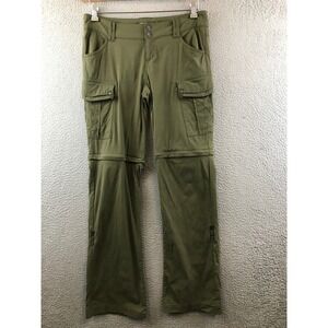 Prana Convertible Olive Green Hiking Travel Cargo Pants Womens‎ Size 4